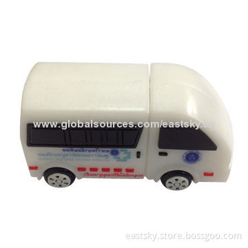 Custom Truck-shaped Thumb Drive, Made of Soft PVC Material, OEM Orders WelcomedNew